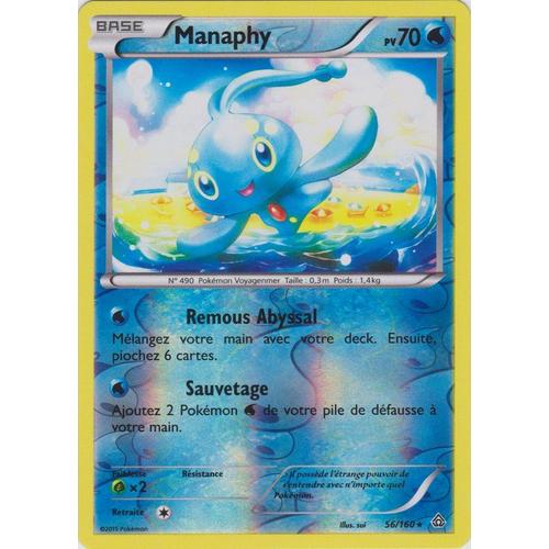 Carte Pokemon Manaphy 56/160 Rare Holo Reverse - Primo Choc - Vf 