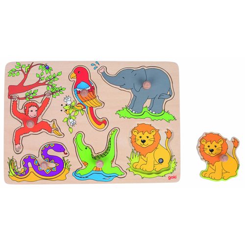 Puzzle Avec Sons Les Animaux De La Jungle Ka 6 Pièces