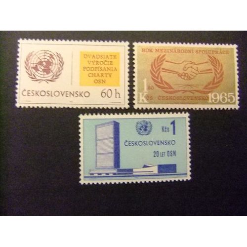 Tchécoslovaquie- 1965 - Onu -Yvert & Tellier Nº 1414 /16 ** Mnh
