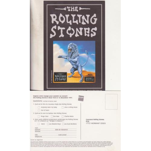 Rolling Stones Carte Postale Bridges To Babylon