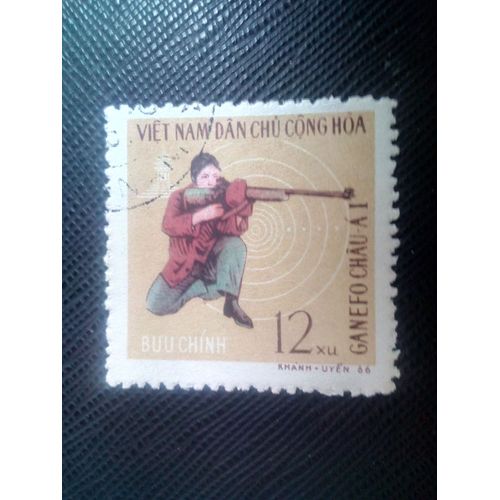 Timbre Vietnam Y T 522 Jeux Asiatiques Ganefo, Tir 1966 ( 140308 )