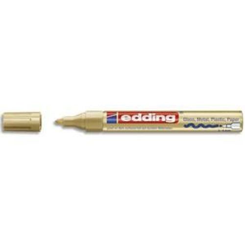 Edding Marqueur Peinture Encre Permanente Laquée Or Pour Toutes Surfaces, Pointe Moyenne