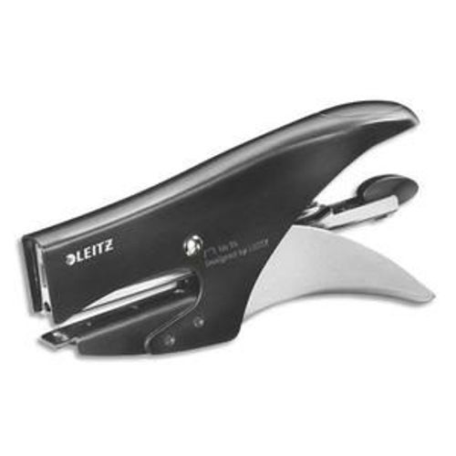 Leitz Pince Agrafeuse N°10 Noir - En Métal - Capacité 15 Feuilles - Agrafes N°8 - Livrée En Boite