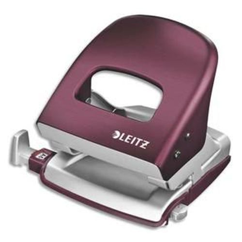 Leitz Perforateur Style Grenat - 2 Trous En Métal - Capacité 30 Feuilles - Livré En Boite