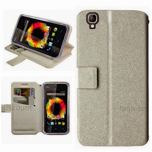 Housse Etui Coque Pochette Portefeuille Pour Wiko Rainbow - Blanc