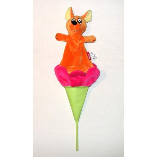 Kangourou Walibi Marionnette Peluche Fleurs Belpark