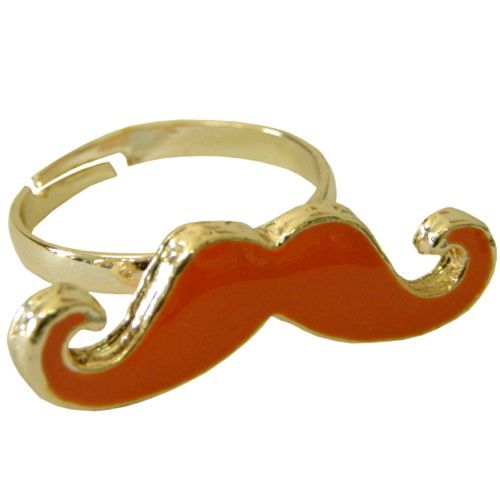 Bague Moustache Orange