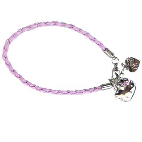 Bracelet Cordon Hello Kitty Modèle Rose