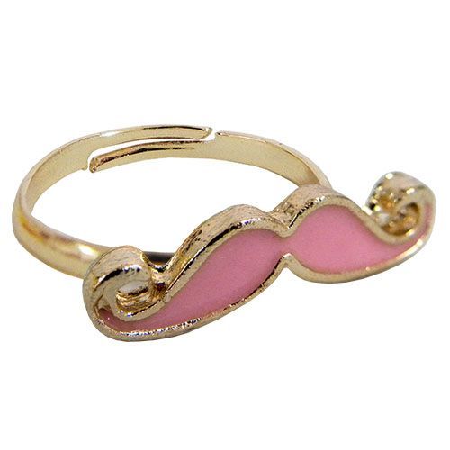 Petite Bague Moustache Rose