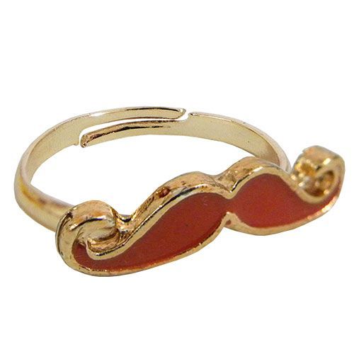 Petite Bague Moustache Orange