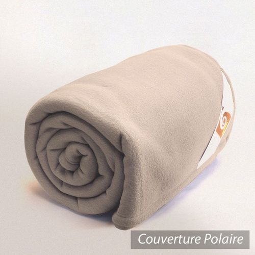 Couverture Polaire 240x300 Cm 100% Polyester 350 G/M2 Teddy Marron Sable