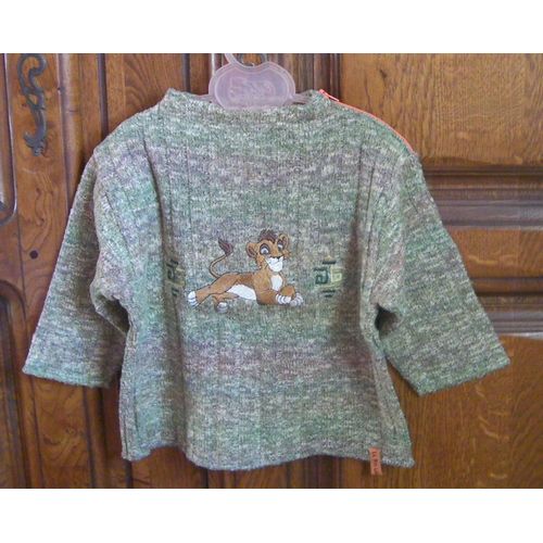 Pull Vert Marque Clayeux - Taille 3 Ans (94 Cm) 