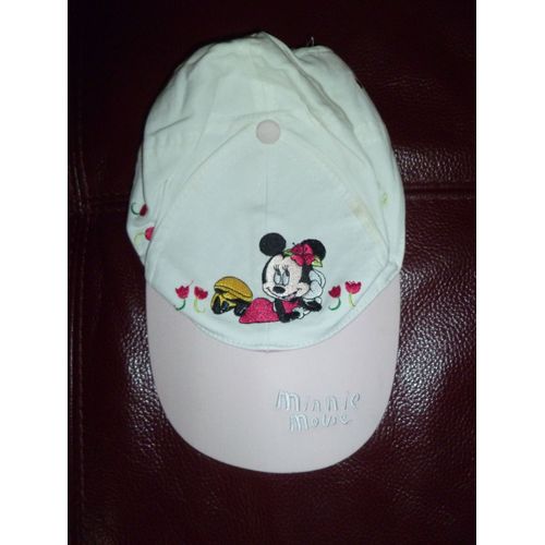 Casquette Disney Blanche Minnie Taille 5 Ans (54cm)
