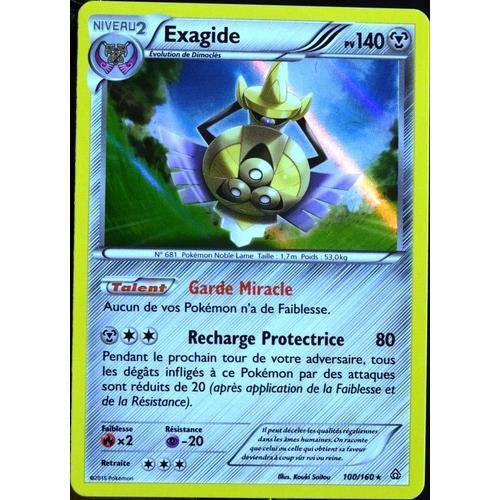 Carte Pokémon 100/160 Exagide 140 Pv Série Xy - Primo Choc Neuf Fr