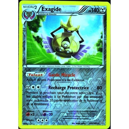 Carte Pokémon 100/160 Exagide 140 Pv Reverse Série Xy05 - Primo Choc Neuf Fr