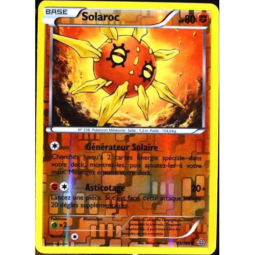 Carte Pokémon 83/160 Solaroc 80 Pv Reverse Série Xy05 - Primo Choc Neuf Fr