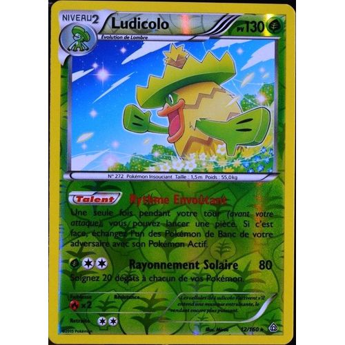 Carte Pokémon 12/160 Ludicolo 130 Pv Reverse Série Xy05 - Primo Choc Neuf Fr