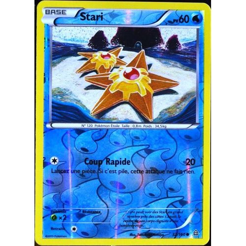 Carte Pokémon 32/160 Stari 60 Pv Reverse Série Xy05 - Primo Choc Neuf Fr