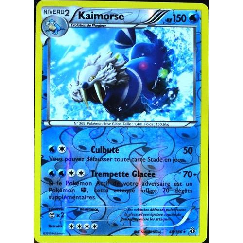 Carte Pokémon 48/160 Kaimorse 150 Pv Reverse Série Xy - Primo Choc Neuf Fr