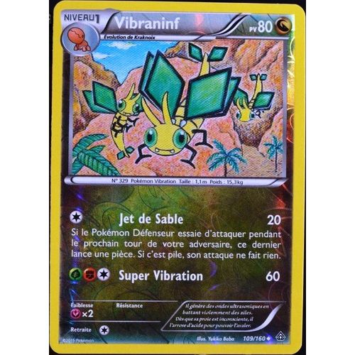 Carte Pokémon 109/160 Vibraninf 80 Pv Reverse Série Xy05 - Primo Choc Neuf Fr