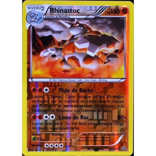 Carte Pokémon 76/160 Rhinastoc 150 Pv Reverse Série Xy - Primo Choc Neuf Fr