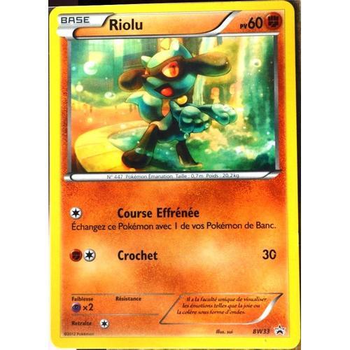 Carte Pokémon Bw33 Riolu 60 Pv Série Promo Neuf Fr