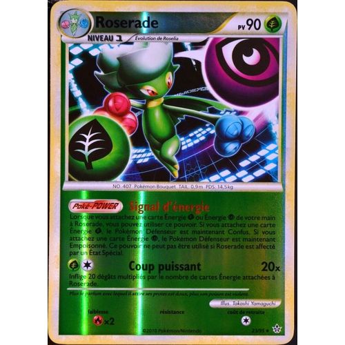 Carte Pokémon 23/95 Roserade 90 Pv - Reverse Hs Déchainement Neuf Fr