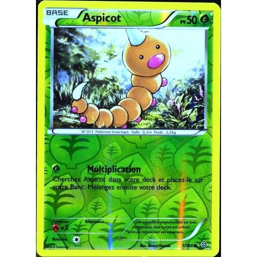 Carte Pokémon 1/160 Aspicot 50 Pv Reverse Série Xy05 - Primo Choc Neuf Fr