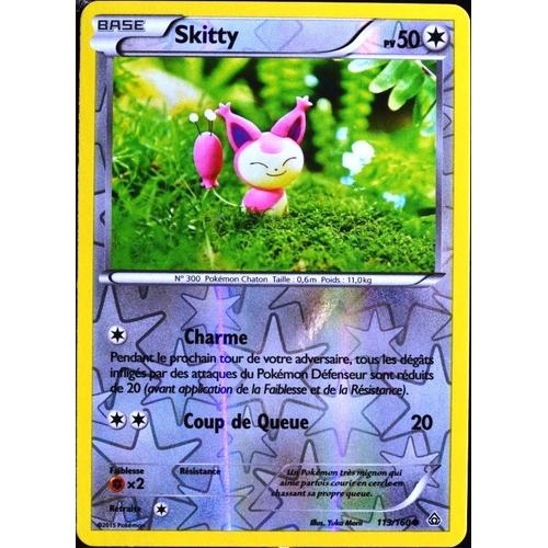 Carte Pokémon 113/160 Skitty 50 Pv Reverse Série Xy - Primo Choc Neuf Fr