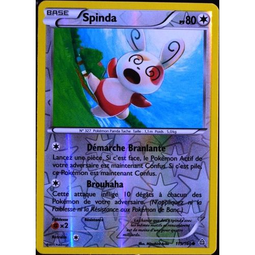 Carte Pokémon 115/160 Spinda 80 Pv Reverse Série Xy05 - Primo Choc Neuf Fr