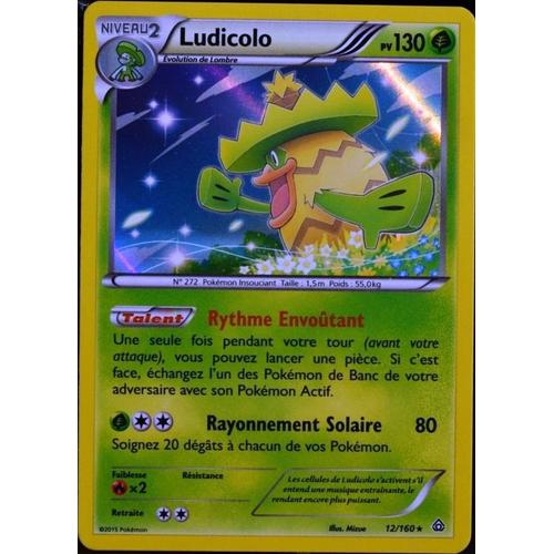 Carte Pokémon 12/160 Ludicolo 130 Pv Série Xy - Primo Choc Neuf Fr