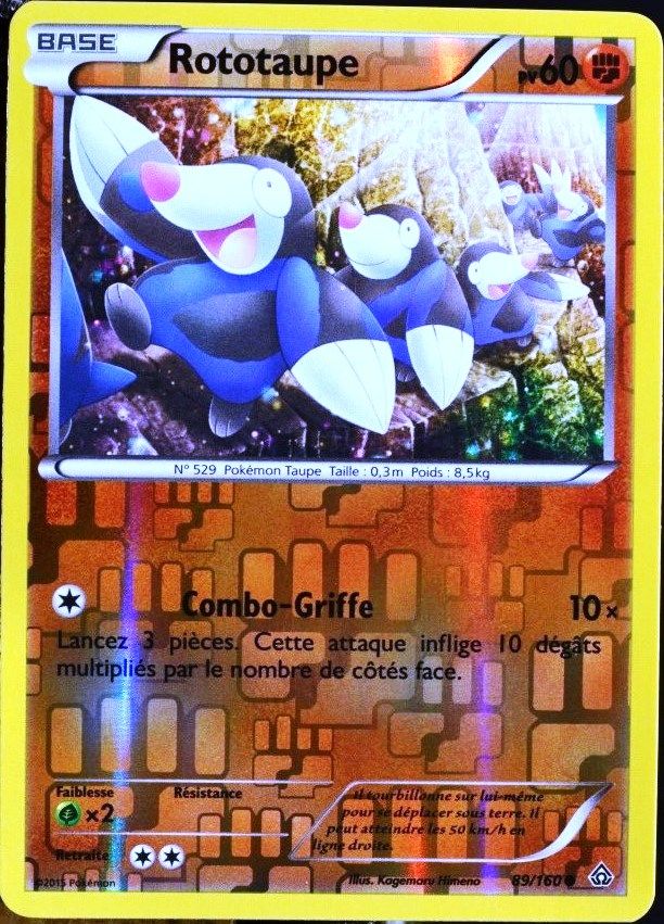 XY05:Primo Choc Carte Pokemon Neuve Française 89/160 Rototaupe 
