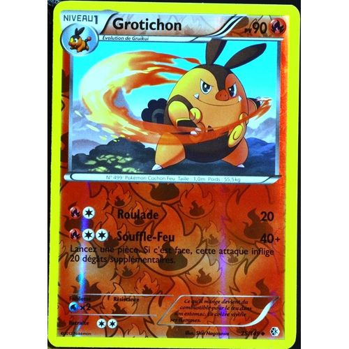 Carte Pokémon 25/149 Grotichon 90 Pv Reverse Série Frontières Franchies Neuf Fr