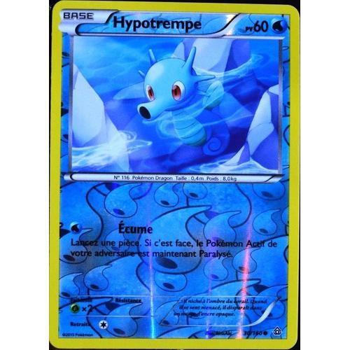Carte Pokémon 30/160 Hypotrempe 60 Pv Reverse Série Xy05 - Primo Choc Neuf Fr