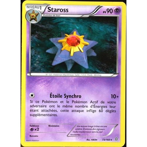 Carte Pokémon 73/160 Staross 90 Pv Série Xy05 - Primo Choc Neuf Fr