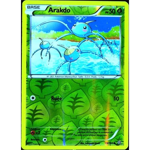 Carte Pokémon 13/160 Arakdo 50 Pv Reverse Série Xy05 - Primo Choc Neuf Fr