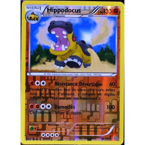 Carte Pokémon 88/160 Hippodocus 130 Pv Reverse Série Xy05 - Primo Choc Neuf Fr