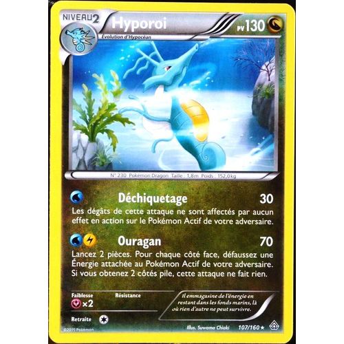 Carte Pokémon 107/160 Hyporoi 130 Pv Série Xy - Primo Choc Neuf Fr