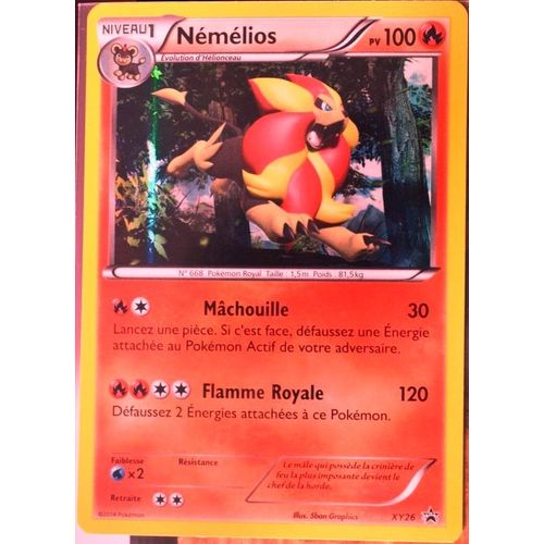 Carte Pokémon Xy26 Némélios 100 Pv Holo Mosaïque Série Promo Neuf Fr
