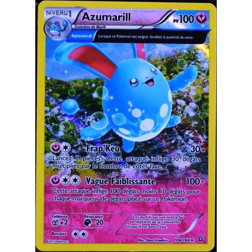 Carte Pokémon 104/160 Azumarill 100 Pv Série Xy05 - Primo Choc Neuf Fr