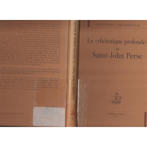 La "Rhétorique Profonde" De Saint-John Perse