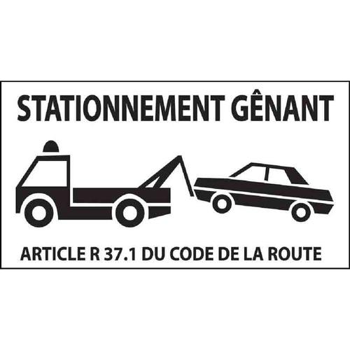 Panneau ""Stationnement gênant - Mise en fourrière""