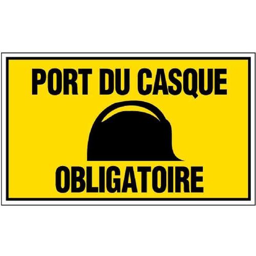 Panneau ""Port du casque obligatoire""
