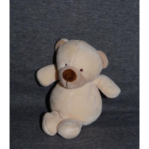 Petit Ourson Ours Beige Clair Marron Nicotoy 15 Cm Teddy Bear Bar Comforter Plush Peluche 