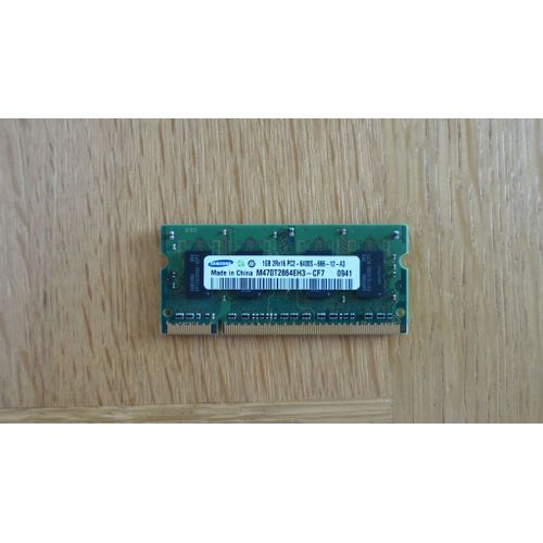 Samsung - mémoire - 1 Go - SO DIMM 200 broches - PC2-6400 800 MHz - CL6 - non-ECC - M470T2864QH3-CF7