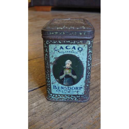 Ancienne Boite Metal/Tole 100g "Cacao Bensdorp",Ca 1920.