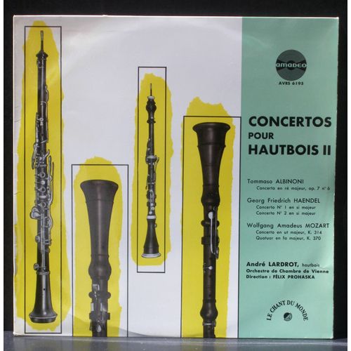 André Lardrot Félix Prohaska : Albinoni, Haendel, Mozart