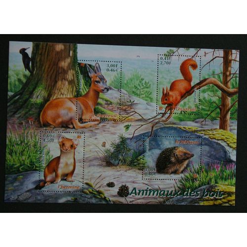 Bloc Feuillet Animaux Des Bois