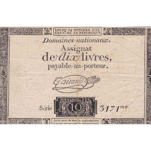 Assignat De 10 Livres
