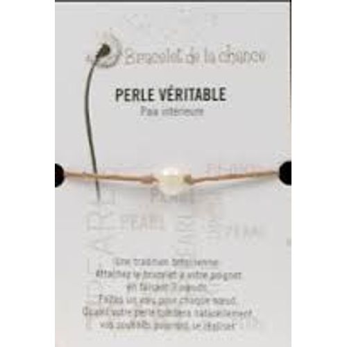 Bracelet De La Chance - Perle Véritable - Bracelet Bresilien